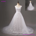 Romantic Soft Tulle Sweetheart Ball Gown Wedding Dress with Lace Appliques 2018 Elegant Marriage Dress Lace up